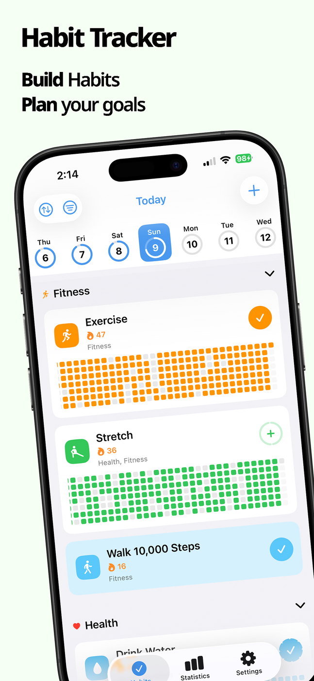HabitKeep app screenshots