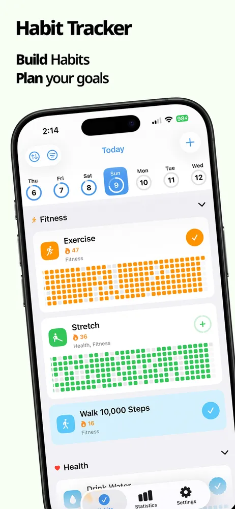 HabitKeep app screenshots