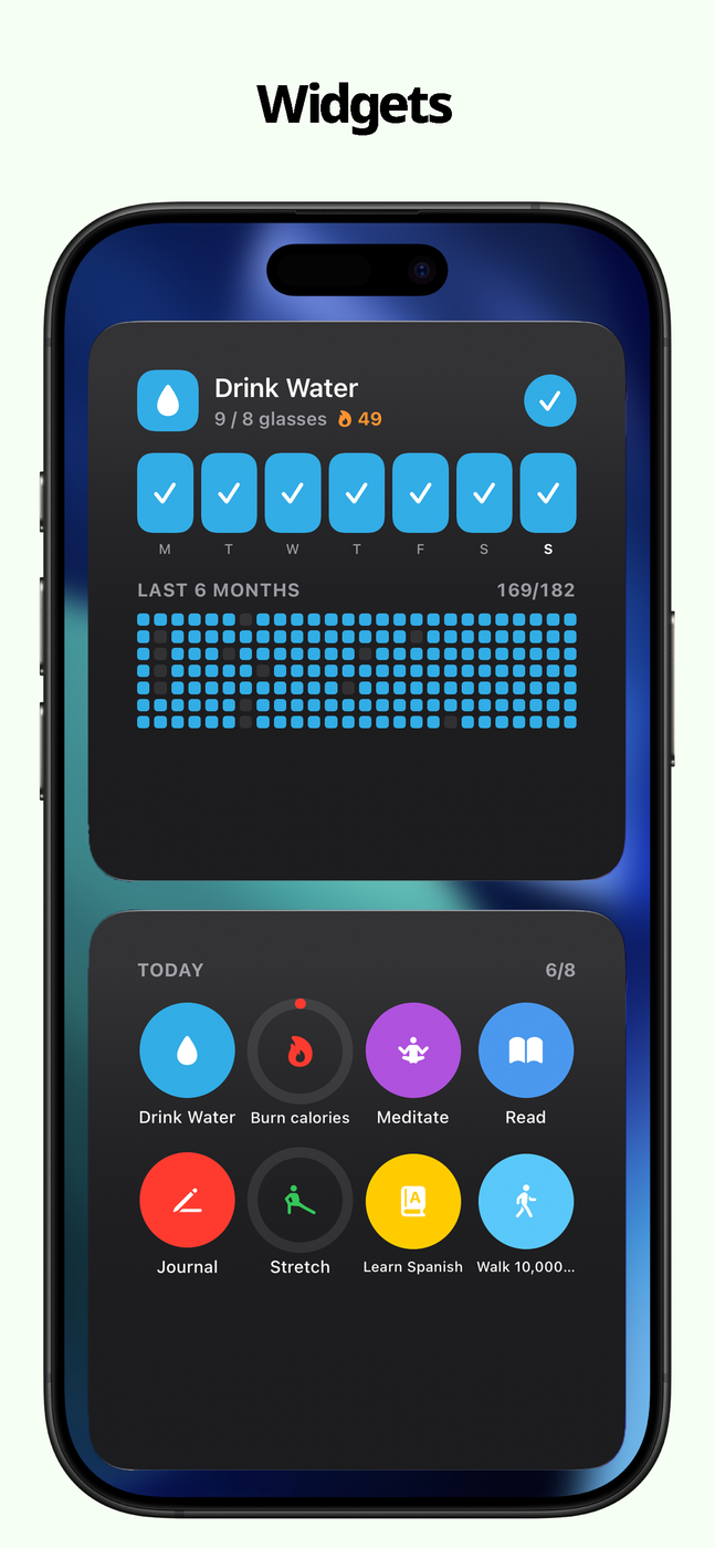 HabitKeep app screenshots